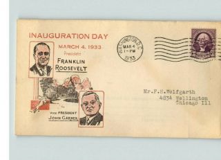 1933 Inauguration Day Of Franklin Roosevelt And Vice Pres.  John Garner,  1st Roos