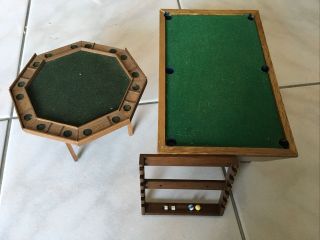 Dollhouse Miniatures 1:12 Scale - Pool Table & Poker Table