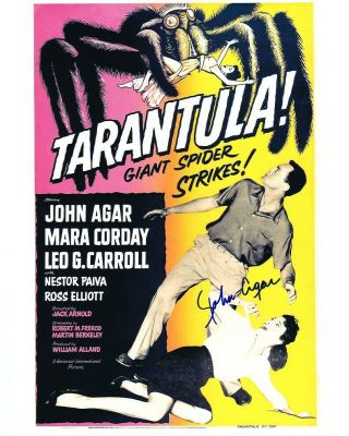 John Agar Signed Tarantula 8x10 W/ Classic 1950 