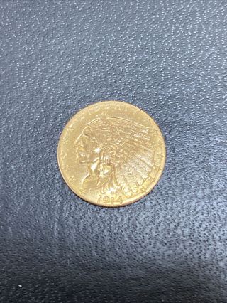 1914 Gold Us $2 1/2 Dollar Indian Head Coin Eagle Postage