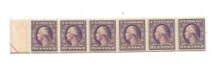 U S Stamps Scott 502 Three Cent Washington Strip Of 6 Cv 165.  00
