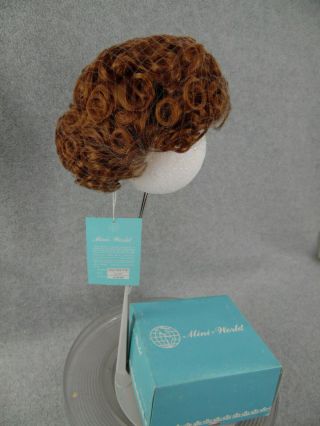 Mini - World Doll Wig Size 14 - 15 Heather With Tag Box & Hairnet