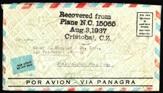 Fam 9 Crash Cover Guayaquil,  Ec,  To Cristobal,  Cz,  Aug 3,  1937,  Panagra Pan Am