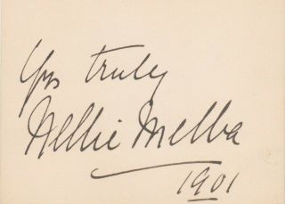 Nellie Melba.  Australian Coloratura Soprano,  Late Victorian & Early 20th C.  Sig