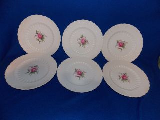 Set Of 6 Copeland Spode Jewel Spodes Billingsley Rose Salad Plates 70392 England