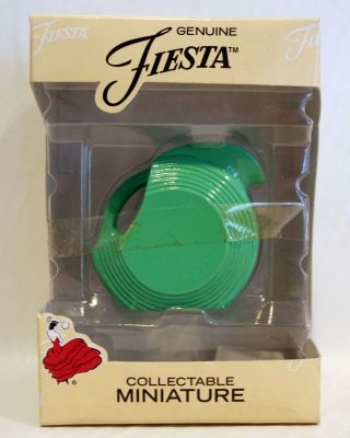 Miniature Fiestaware Disc Pitcher Fiesta Light Green Nib