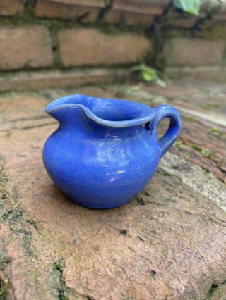 Wj Gordy Pottery Blue Pitcher/creamer - Georgia Art Pottery