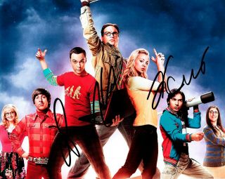 Autographed Tv Series " The Big Bang Theory " Signed Photo 8 X 10