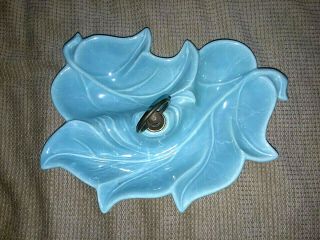 Vintage 1960s California Pottery Usa 3 Divided Mid Century Modern Candy Dish