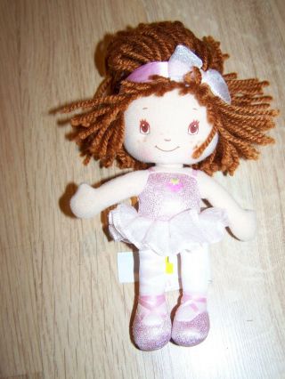 7 " Strawberry Shortcake Ballerina Plush Doll Bandai 2003 Yarn Hair Euc