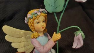 Wildflower Angels Violets For February.  Kathy Killip 2002.  Demdaco Figurine 5 ”