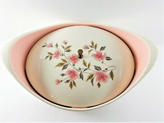 Taylor Smith & Taylor Covered Oval Casserole Ever Yours Wild Quince 1960 