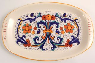 Ceramica Nova Deruta Italian Art Pottery Serving Platter Tray Hand Painted Italy