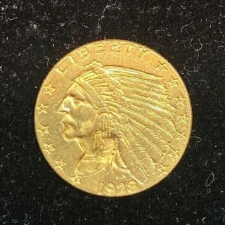 1928 Indian Head $2.  50 Dollar Gold Coin