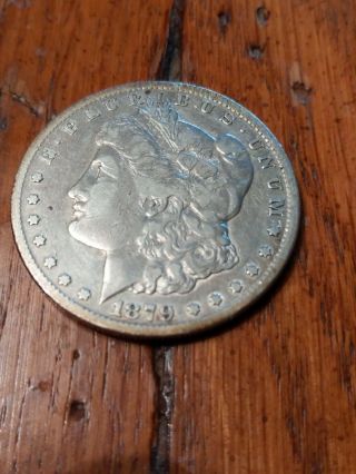 1879 Cc Morgan Silver Dollar Capped Die Appears Vf,  Details