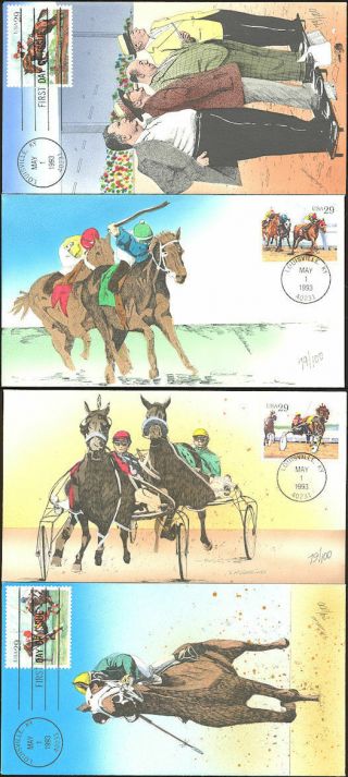 2756 - 59 Sporting Horses Geerlings Fdc Set (08619932756 - 59001)