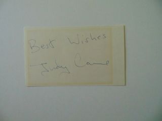 " Laugh - In " Judy Carne Hand Signed 3x5 Card Todd Mueller