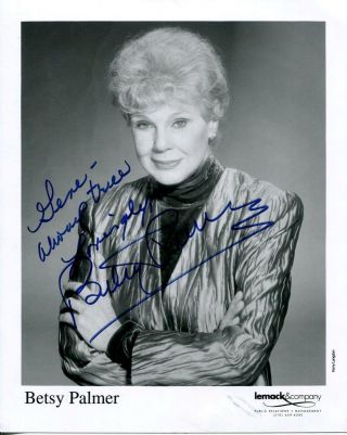 Betsy Palmer Actress In Friday The 13th & Mister Roberts Signed Photo Autograph