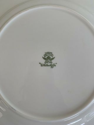 Tuscan WHITECLIFFE Fine English Bone China SET of 5 Dinner White Plates Scallop 3