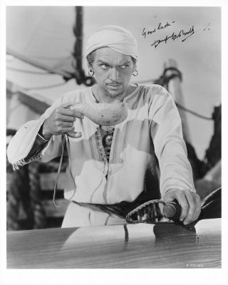 Douglas Fairbanks Jr Hand - Signed Sinbad The Sailor 8x10 Authentic W/ Classic