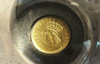 1857 Liberty Head Type 3 $1 One Dollar Coin In Very