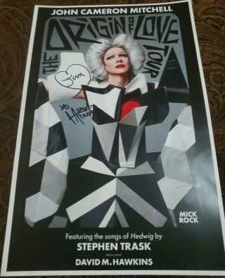 John Cameron Mitchell Stephen Trask Signed The Origin Of Love Tour Poster 11x17