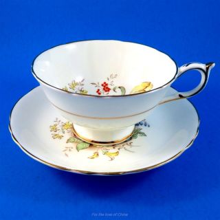 Handpainted Floral Bouquet Center Paragon Tea Cup and Saucer Set 2