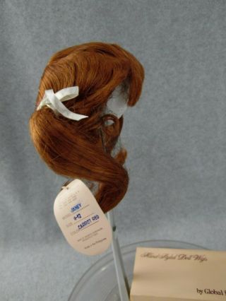 Global Doll Wig Size 11 - 12 Janey Carrot Red With Tag Box & Hairnet