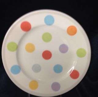 Villeroy & Boch Bonjour Salad Plate 8 1/8 " Multi - Color Polka Dots