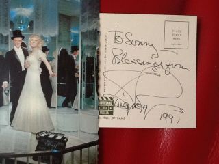 Ginger Rogers Signed 1991 Postcard Actress Dancer Fred Astaire Oscar Winner