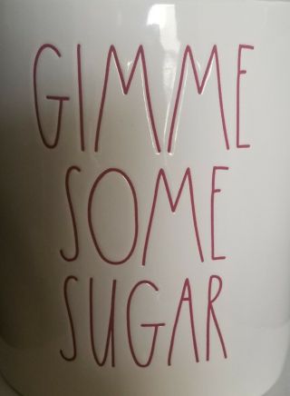 Rae Dunn Large Canister GIMME SOME SUGAR (in red) ❤️ 2