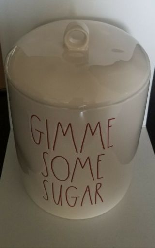 Rae Dunn Large Canister GIMME SOME SUGAR (in red) ❤️ 3