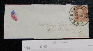 Nystamps Us Stamp 64b $180 On Cover