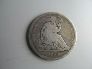 1839 " No Drapery " Seated Liberty Half Dollar - - Mega - Rare Vintage Coin