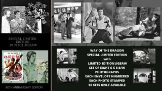 Bruce Lee Way Of The Dragon 80th Birthday Photo Set & Bonus Exclusive Jigsaw
