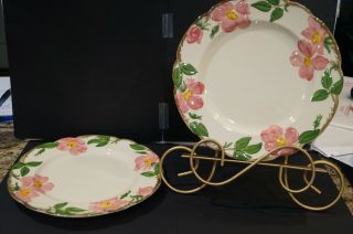 Set Of 2 Franciscan Desert Rose 10 - 3/4 " Dinner Plates