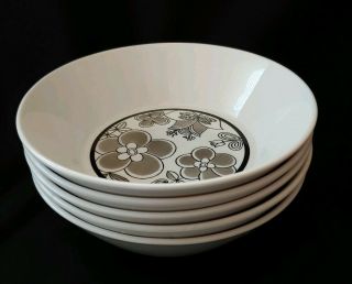 Set Of 5 Vtg Mikasa Casablanca Cereal Bowls 6 5/8 "