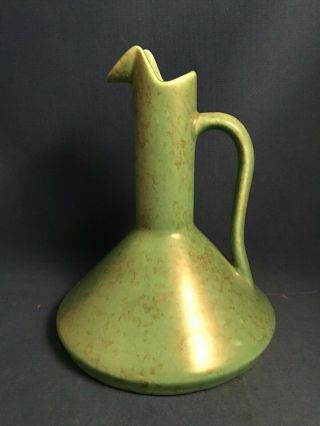 Red Wing Rumrill Pottery Ewer 184 with Speckled Matt Green Glaze 2