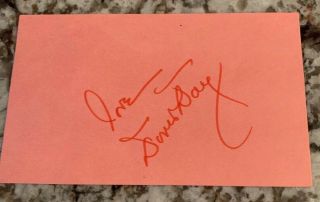 Doris Day Hand Signed 3x5 Index Card Signed Jsa