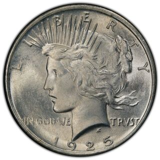 1925 P Peace Dollar Pcgs Ms66 Trueview - Has Not Been To Cac
