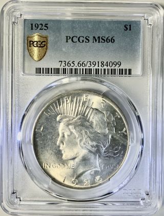 1925 P Peace Dollar PCGS MS66 TrueView - Has Not Been To CAC 3