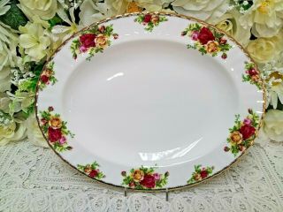 ❤ Royal Albert Old Country Roses Oval Platter 13 5/8 Inches Pristine