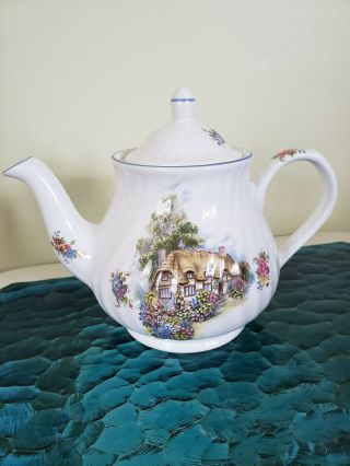 Arthur Wood Tea Pot 36 Oz/ Floral Cottage/ Numbered/ England ☆