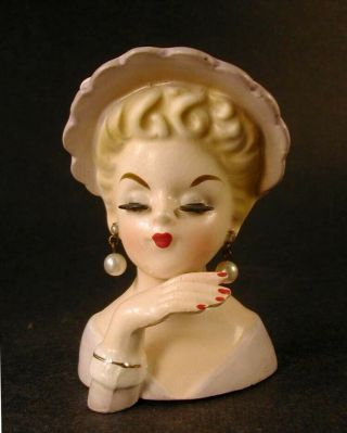 Vintage 1963 Inarco 3 1/2 " Miniature Lady Head Vase E - 774
