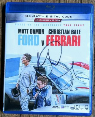 Matt Damon Autographed Ford V Ferrari Blu Ray