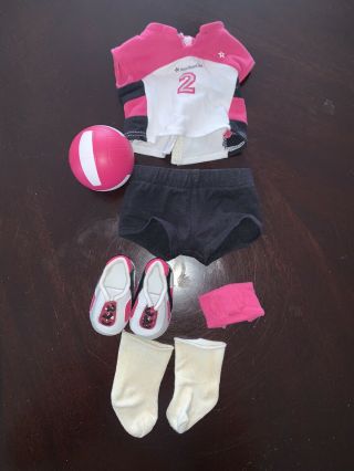 American Girl Doll Pink Volleyball Outfit Accessories Retired