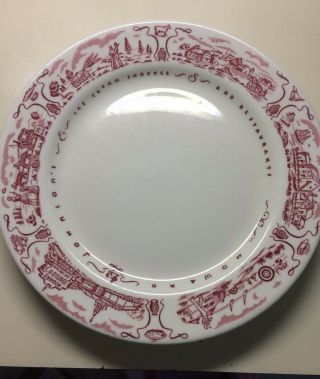Howard Johnson’s Dinner Plate White / Red