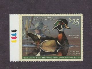 Rw86 - Federal Duck Stamp.  Left Color Bar Single.  Mnh.  Og.  02 Rw86lcb