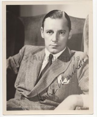 Herbert Marshall - English Hollywood Actor - Signed 8x10 Photograph