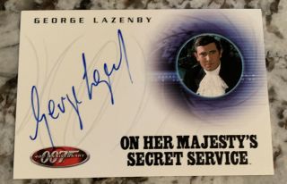 James Bond George Lazenby Hand Signed Trading Card Signed Jsa